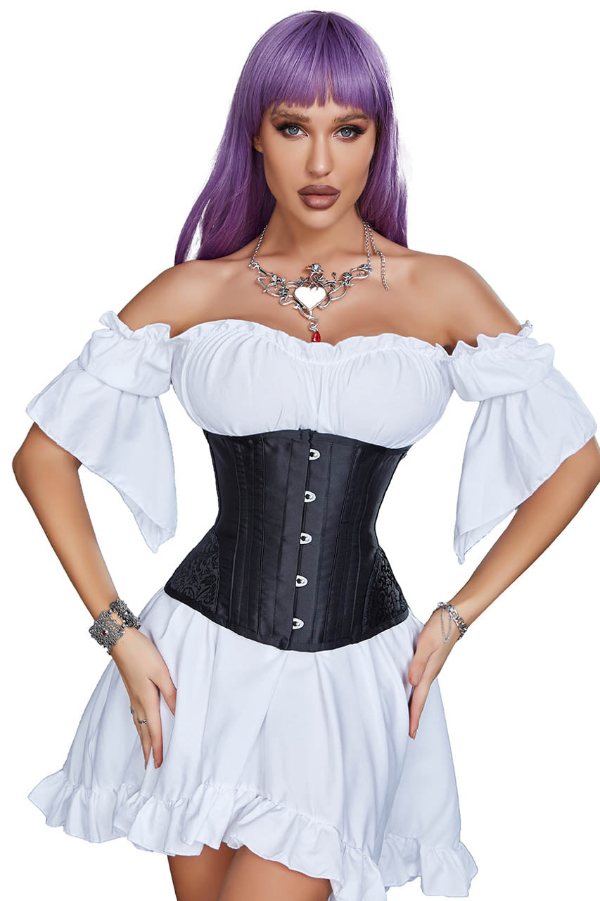 Plus Size Black Steel Bone Waist Cincher.