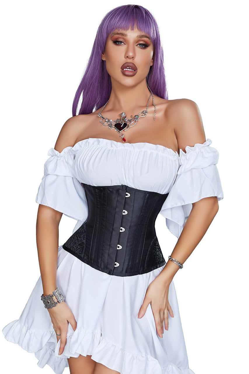 Plus Size Black Steel Bone Waist Cincher.