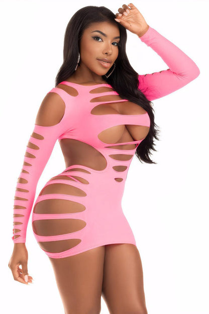 Plus Size Hollow Cut Out Seamless Dress.