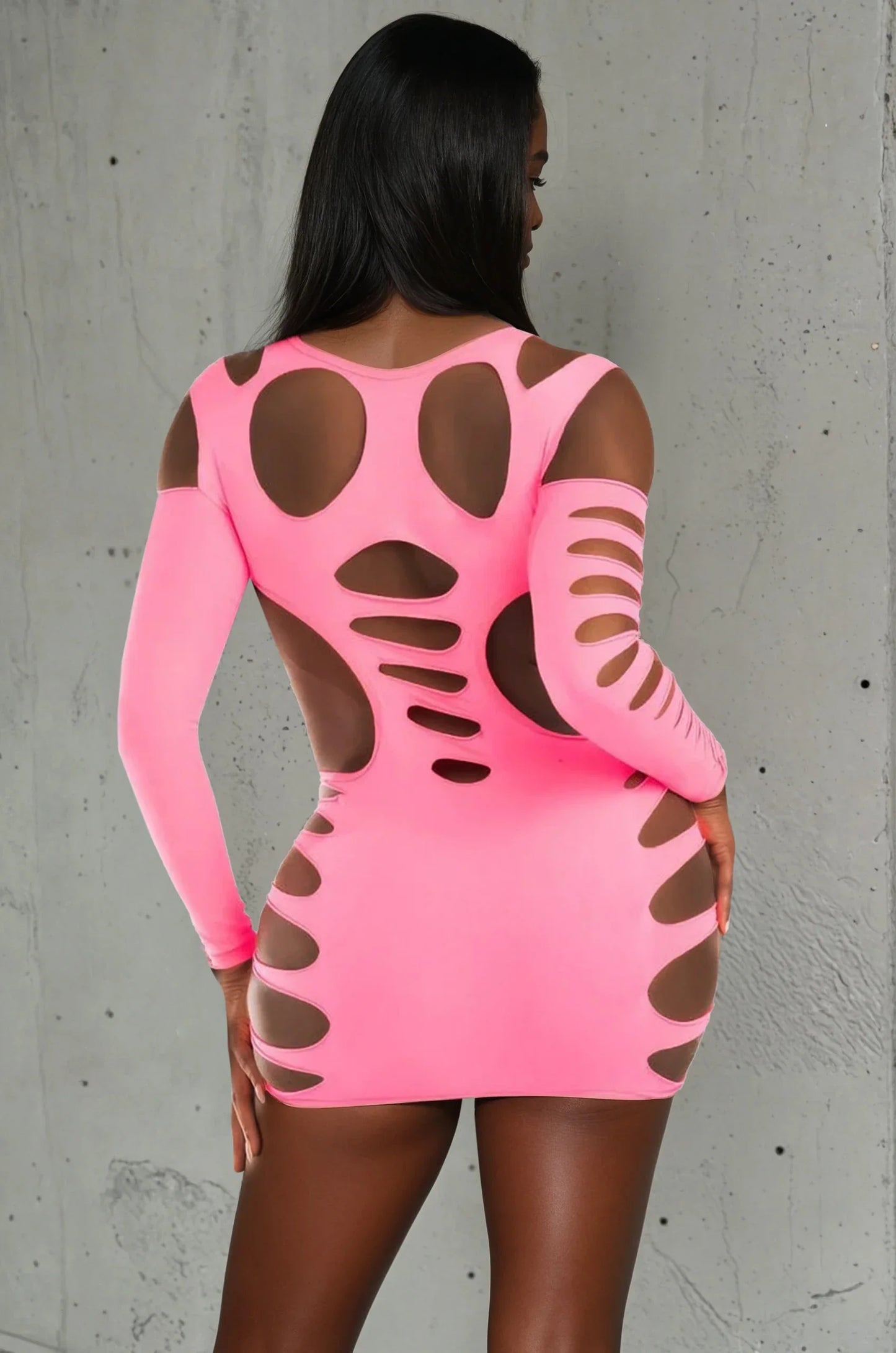 Hollow Cut Out Seamless Dress.