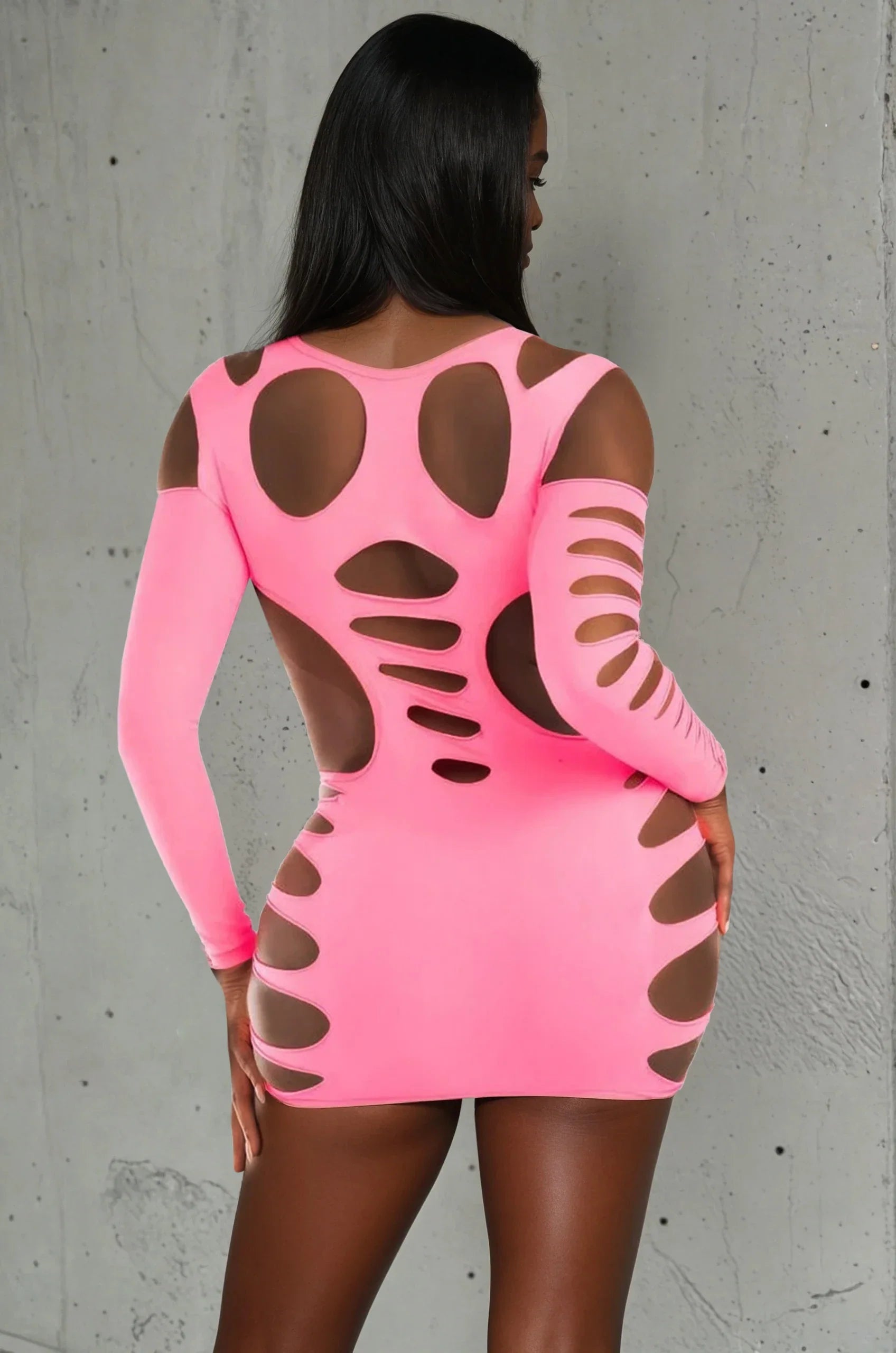 Hollow Cut Out Seamless Dress.