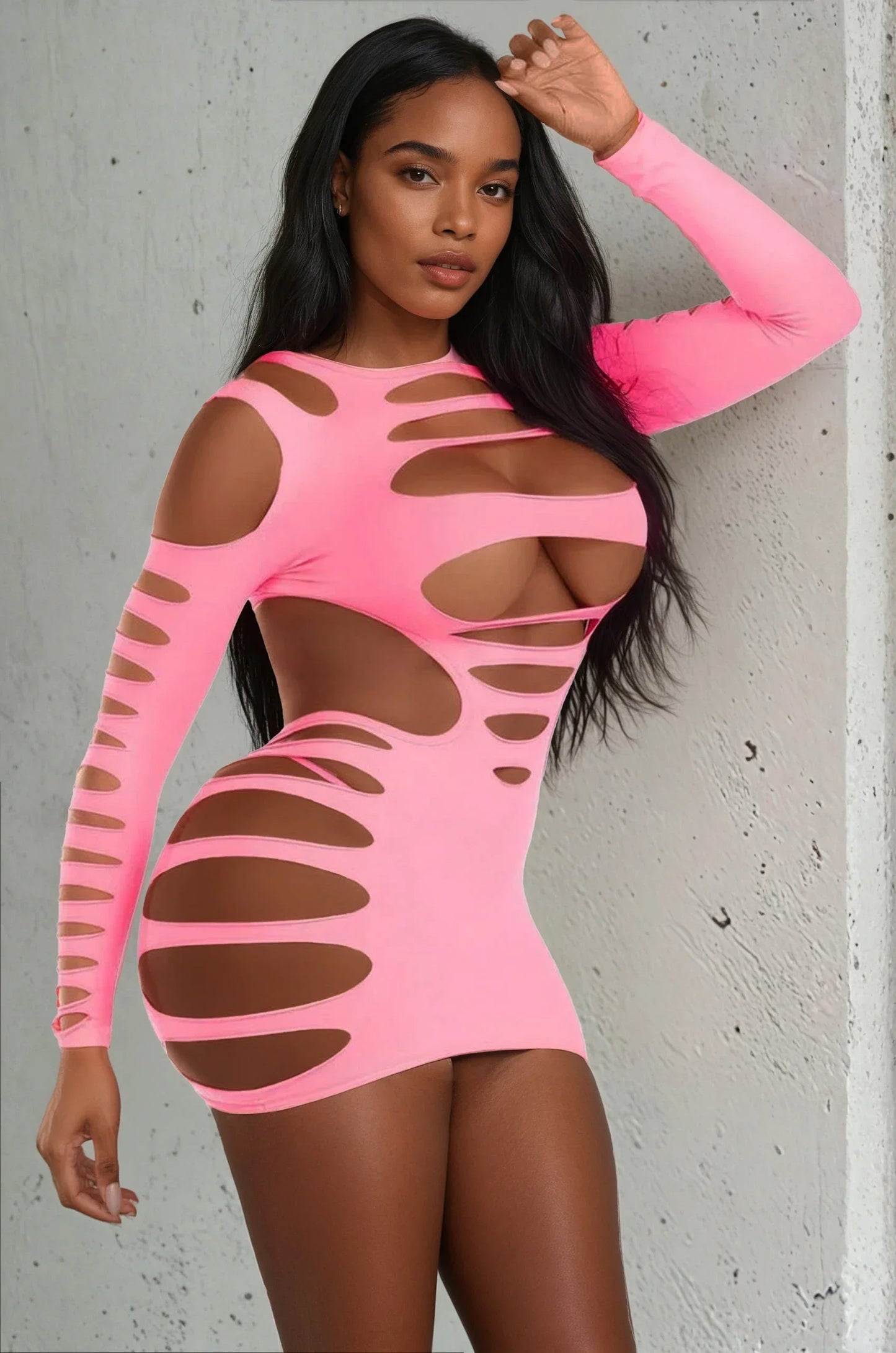 Hollow Cut Out Seamless Dress.