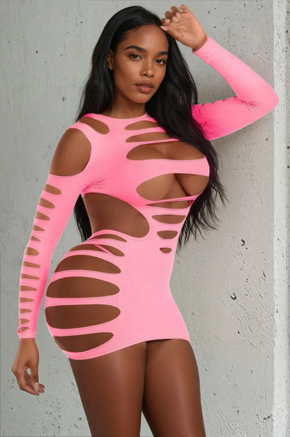 Hollow Cut Out Seamless Dress.