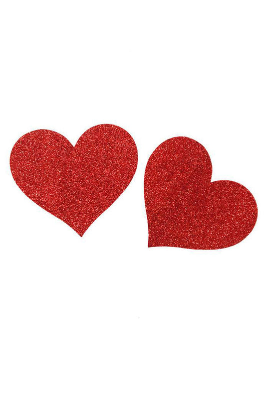 Red Glitter Heart Pasties.