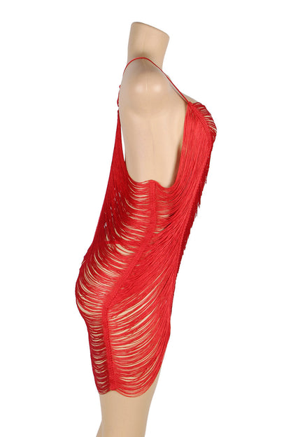 Shimmy Fringe Lingerie Chemise.