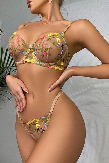 Spring Garden Bra Set.