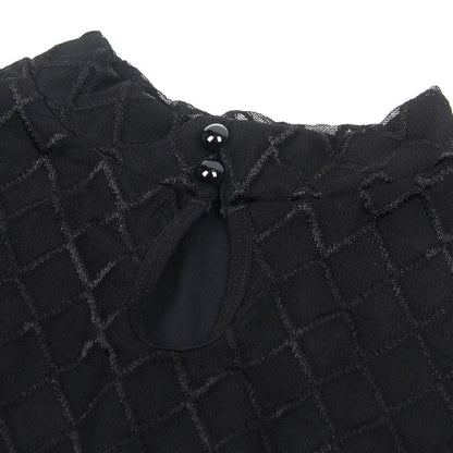 High Neck Mesh Sleeve Lingerie Teddy.