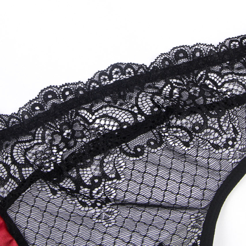 Black Mesh and Leather Chemise.