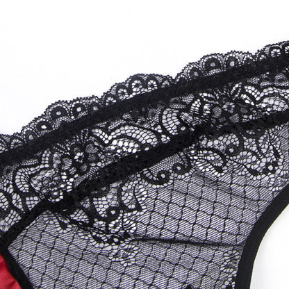 Black Mesh and Leather Chemise.