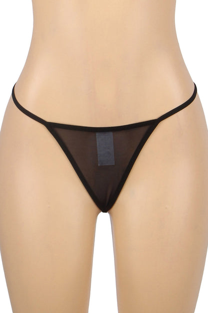 Black Mesh and Leather Chemise.