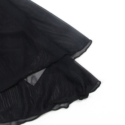 Black Mesh and Leather Chemise.