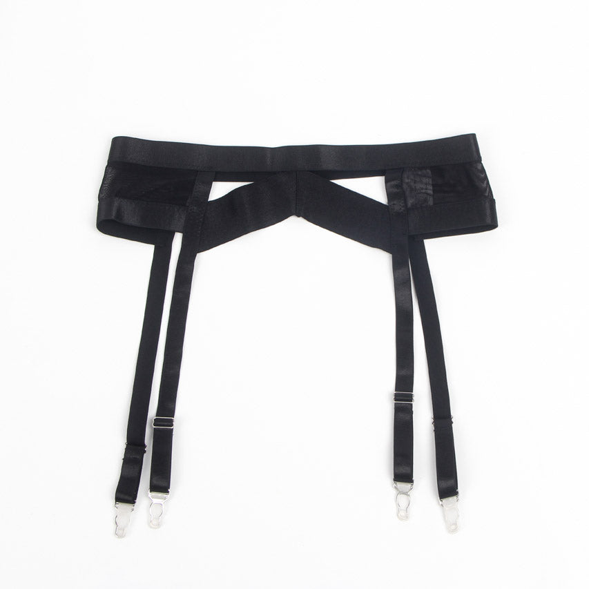 Bondage Bra and Garterbelt Set.