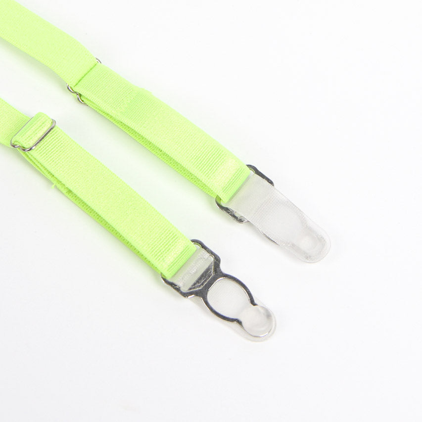 Neon Lace Bra and Garter Set.