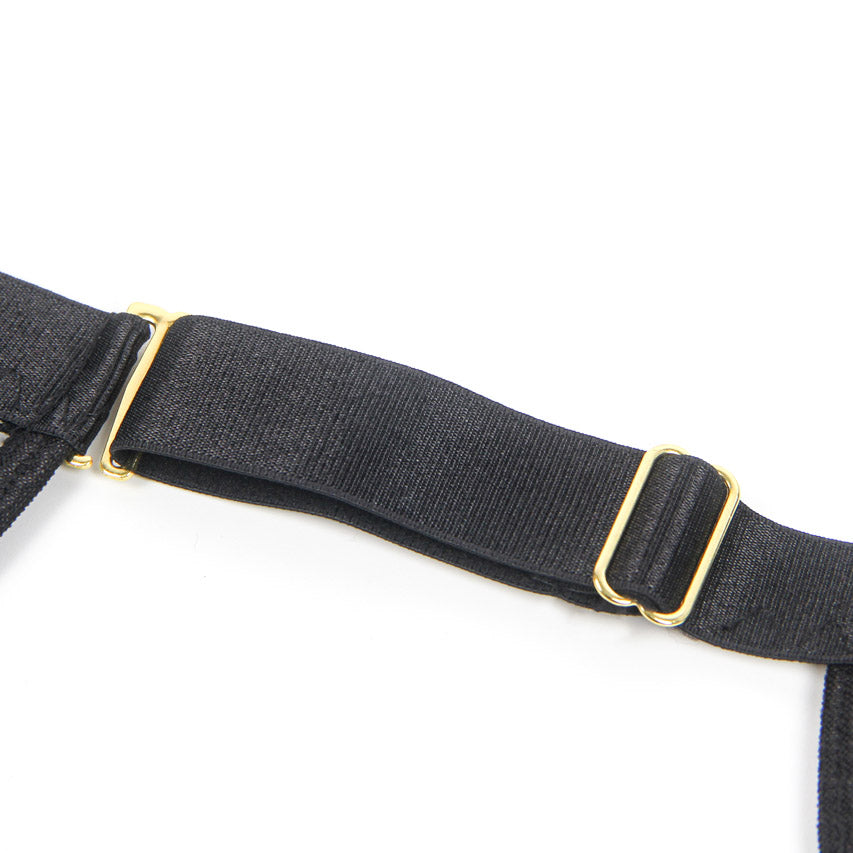 Faux Leather Deep V Lingerie Chemise.