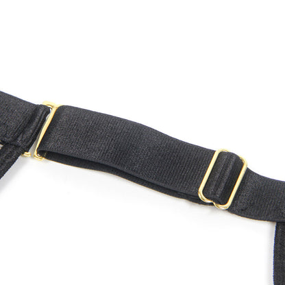 Faux Leather Deep V Lingerie Chemise.