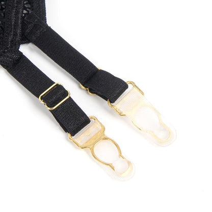 Faux Leather Deep V Lingerie Chemise.