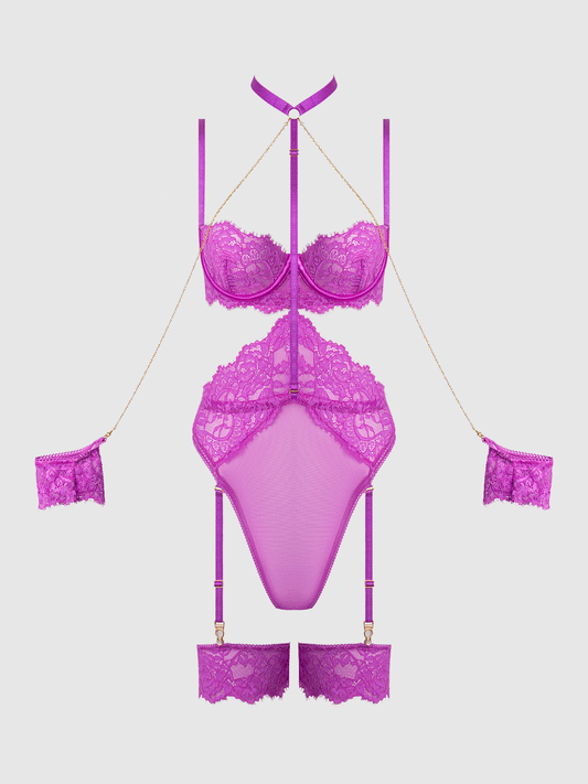 Reanna Lace & Chain Handcuff Teddy