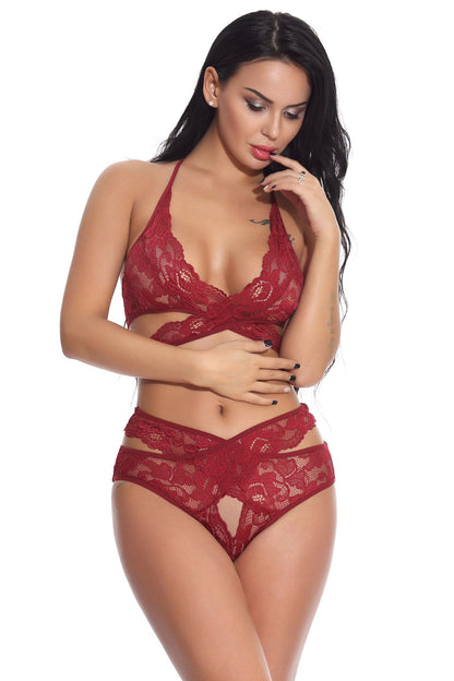 Lace Wrap Around Bra Set.