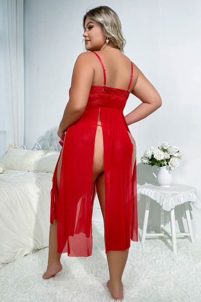 Plus Size Flyaway Split Babydoll.