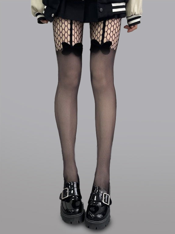All-in-One Bow Mesh Tights.