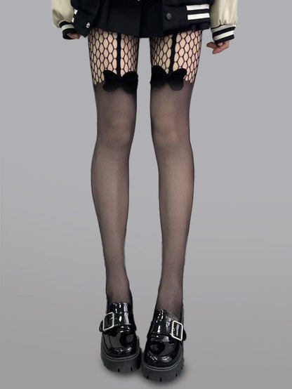 All-in-One Bow Mesh Tights.