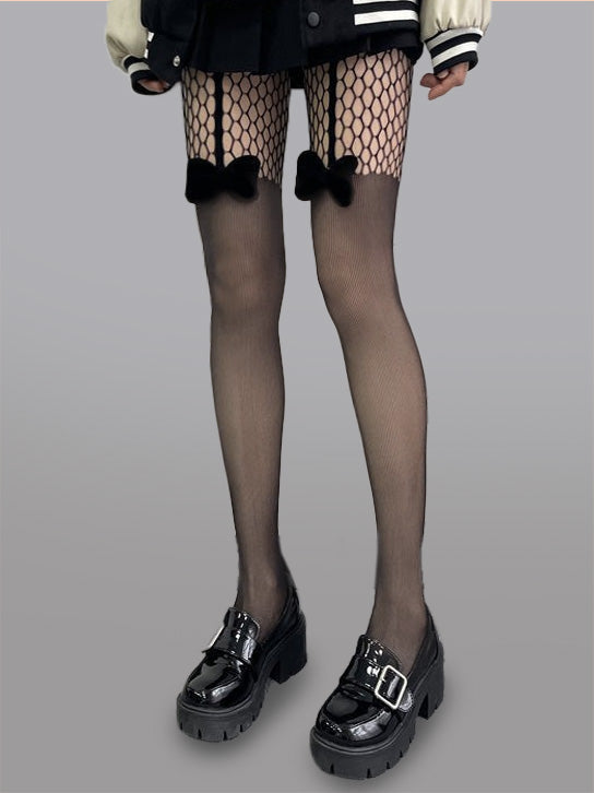 All-in-One Bow Mesh Tights.
