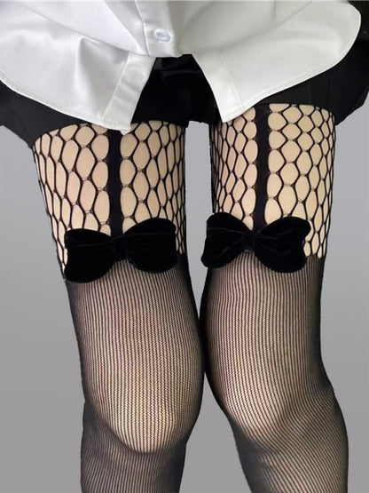 All-in-One Bow Mesh Tights.