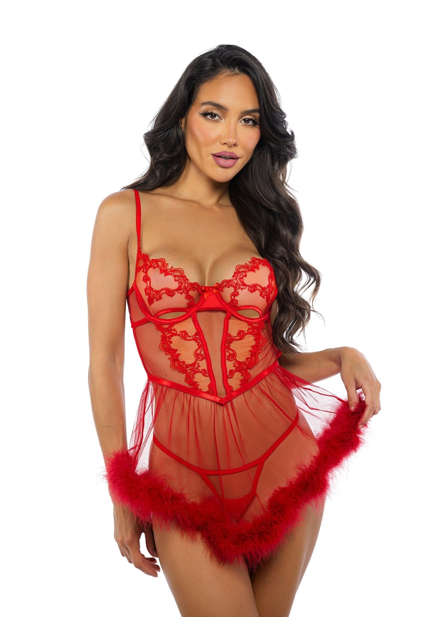Baroque Heart Babydoll 2 - Piece Set Roma Confidential - Unspoken Fashion