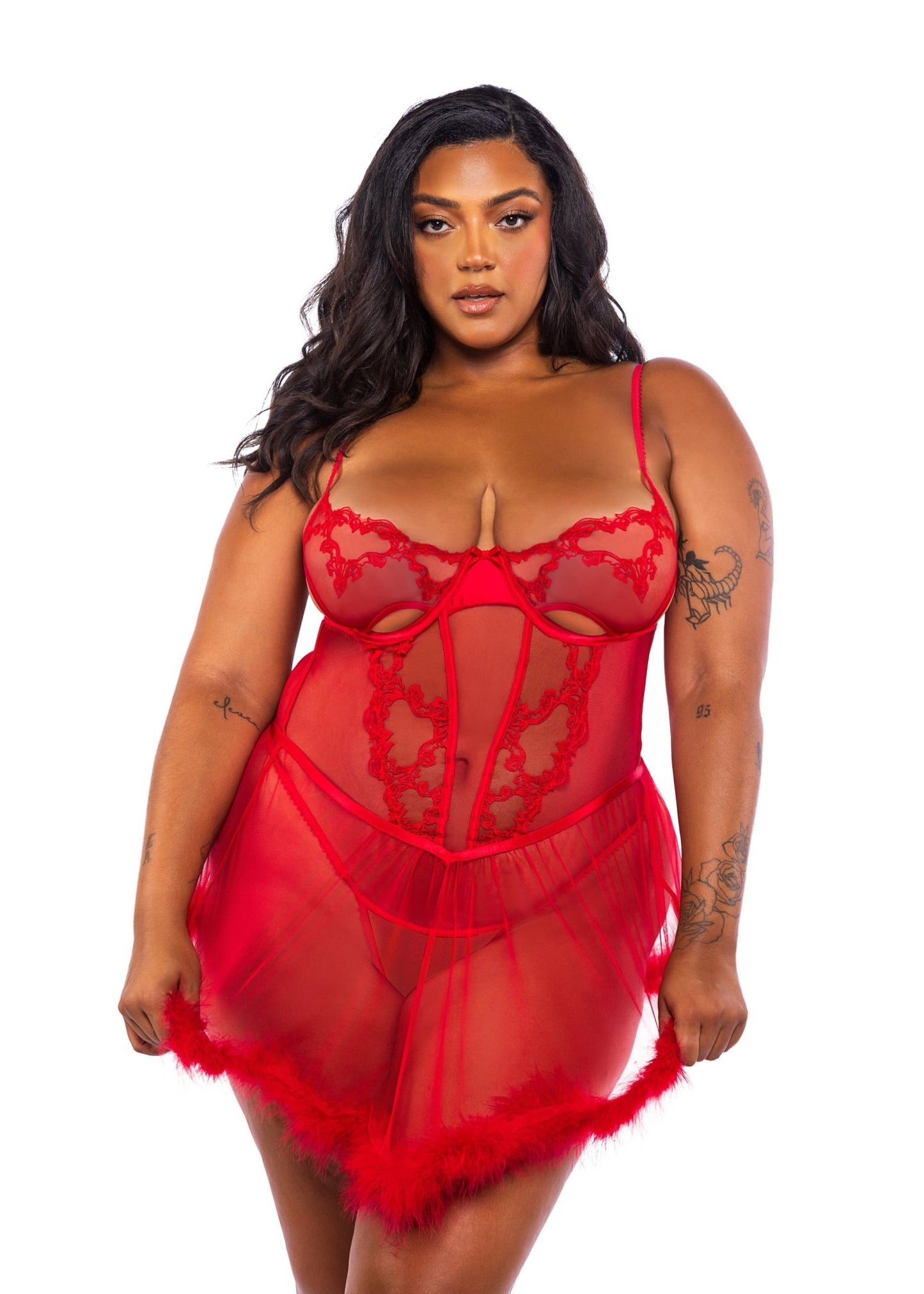 Baroque Heart Babydoll 2 - Piece Set Roma Confidential - Unspoken Fashion