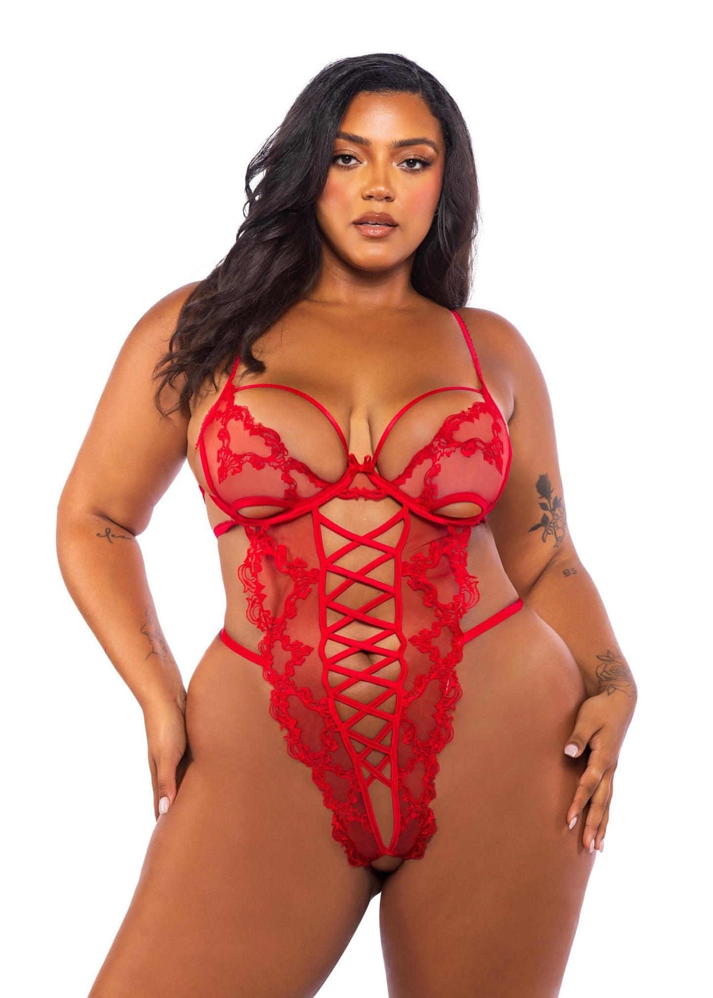 Baroque Heart Crotchless Teddy Roma Confidential - Unspoken Fashion