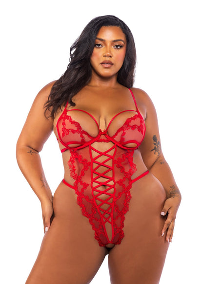 Baroque Heart Crotchless Teddy Roma Confidential - Unspoken Fashion