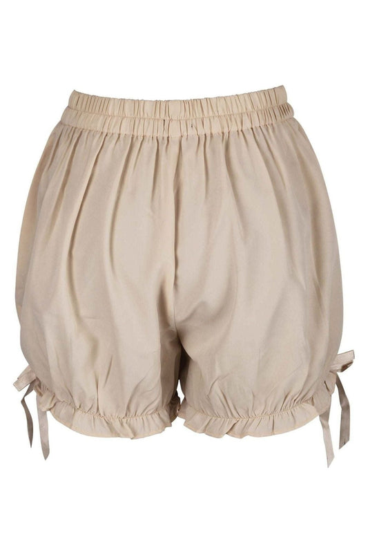 Beige Cotton Bloomers.