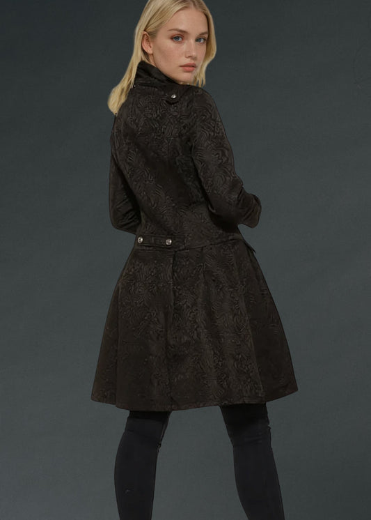 Gothic Brocade Coat Jacket with Buttons