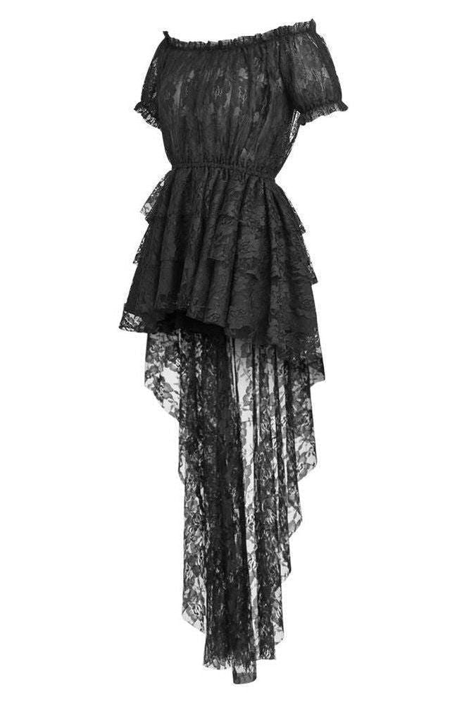 Black High Low Lace Dress
