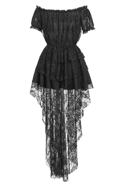 Black High Low Lace Dress.