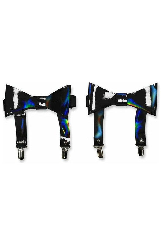 Black Holo Garters (set of 2)