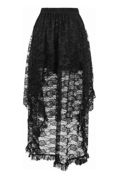 Black Lace Hi Low Skirt