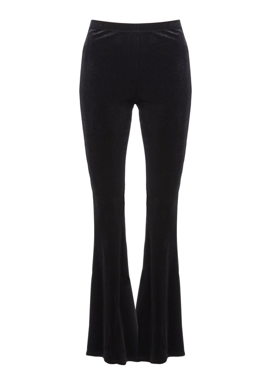 Black Velvet Bell Bottoms Flare Pants