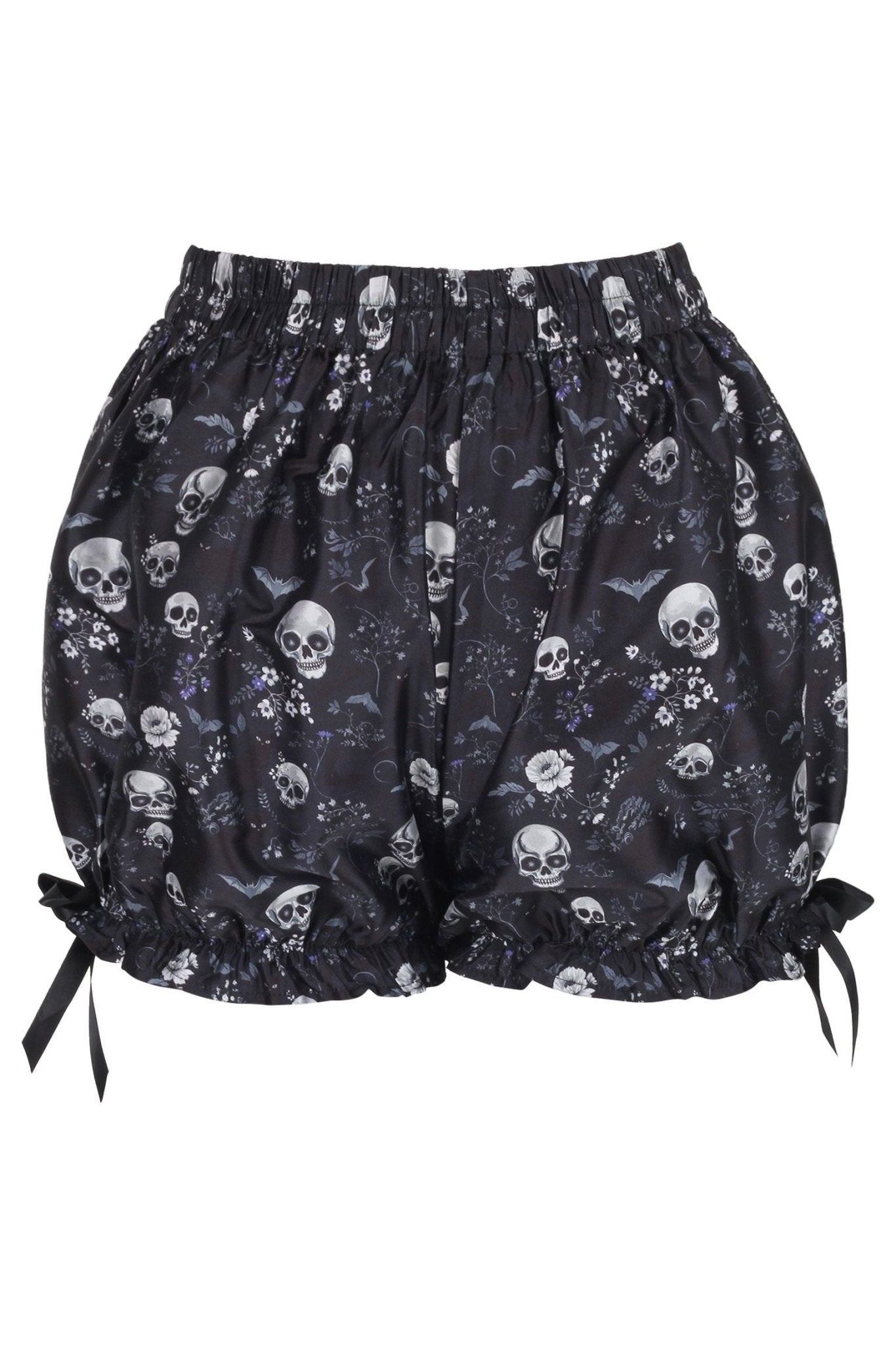 Black & White Gothic Skull Print Bloomers