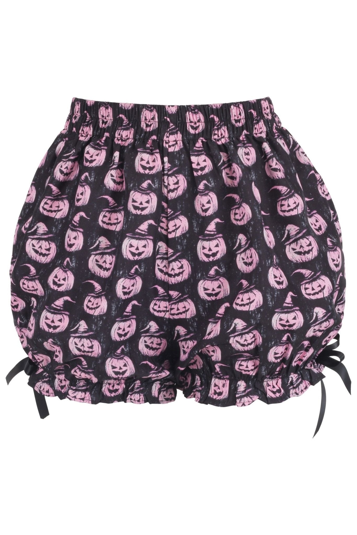 Black/Pink Scary Pumpkin Pattern Crepe Bloomers