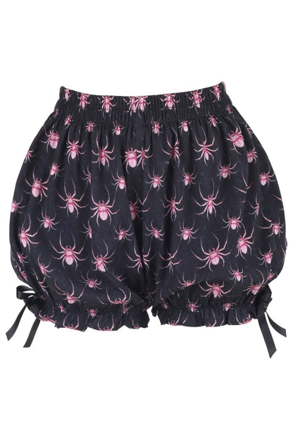 Black/Pink Spider Crepe Bloomers