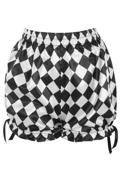 Black/White Diamond Print Satin Bloomers