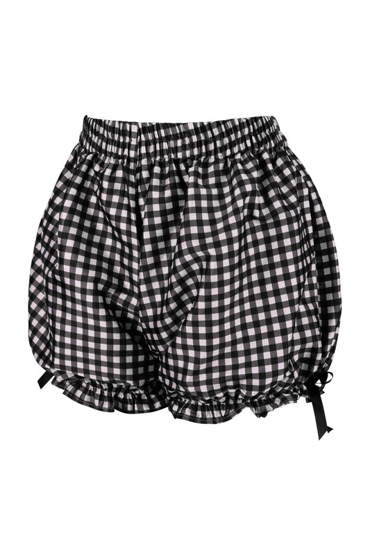 Black/White Gingham Crepe Bloomer