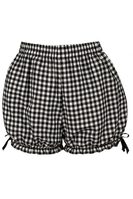 Black/White Gingham Crepe Bloomer