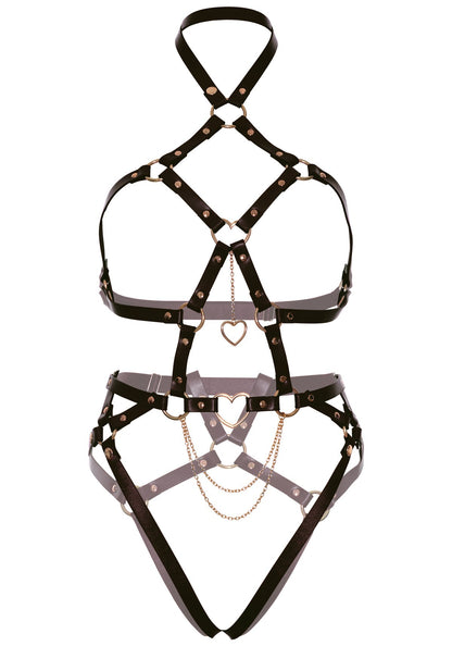 Chained And Charmed Harness Teddy - Unspoken Fashion
