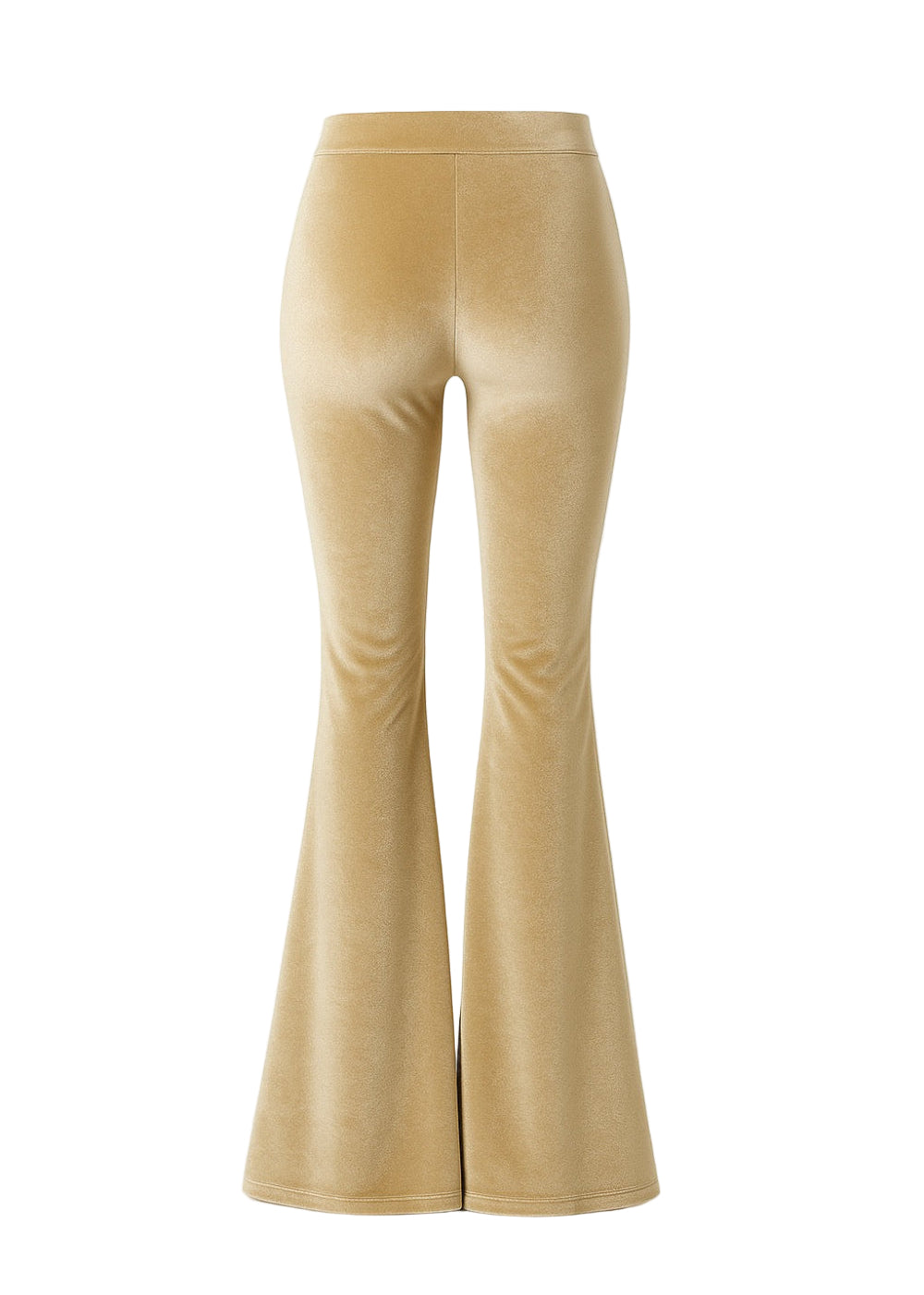 Champagne Please Yellow Velvet Flared Bell Bottom Pants
