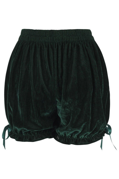Dark Green Velvet Bloomers