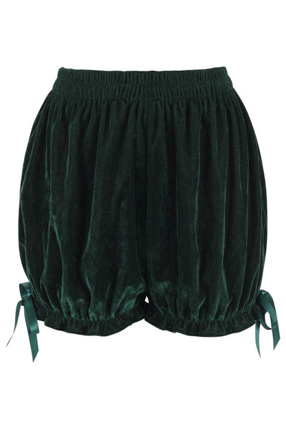 Dark Green Velvet Bloomers