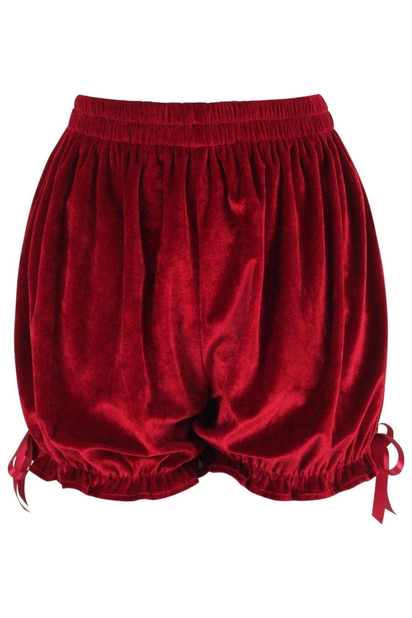 Dark Red Velvet Bloomers.