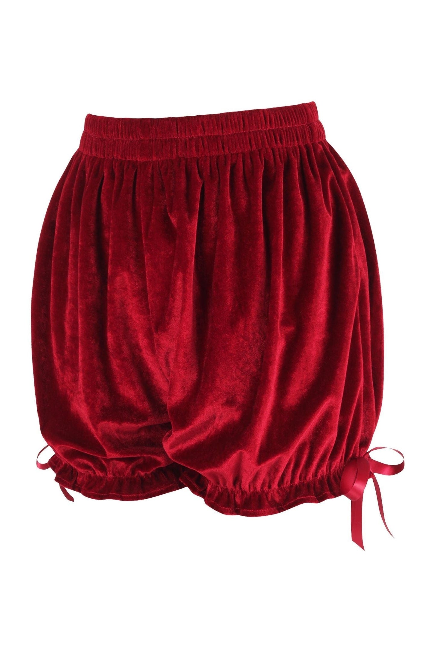 Dark Red Velvet Bloomers.